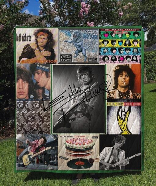 Keith Richards Quilt Blanket Rze1