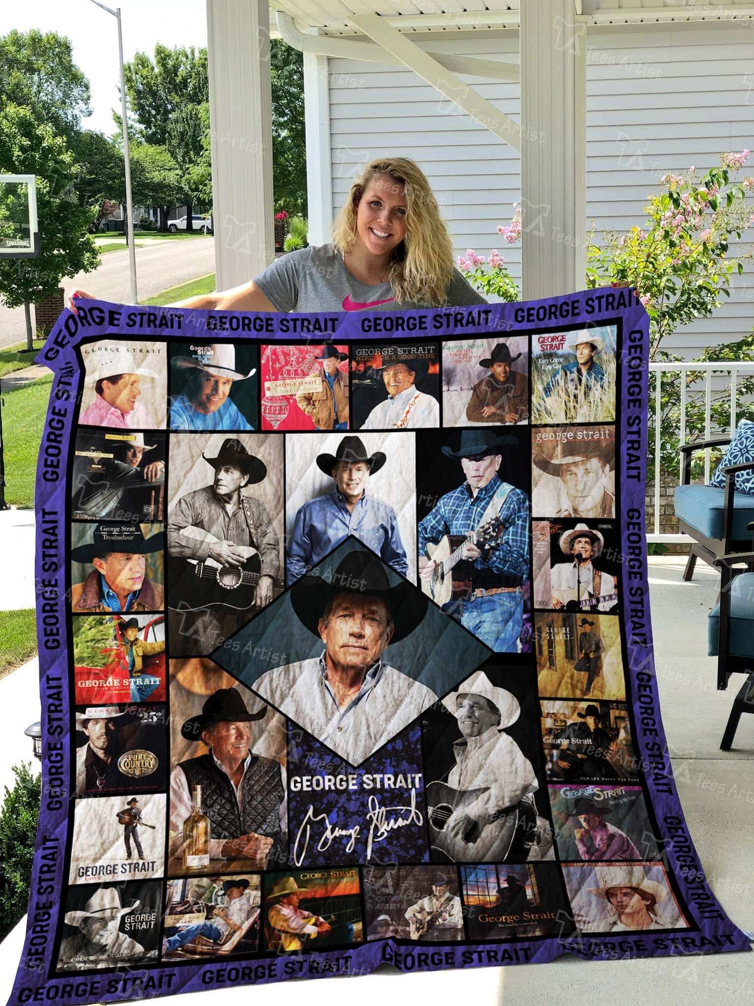 George Strait Lover 3 Quilt Blanket Quilt Rze1