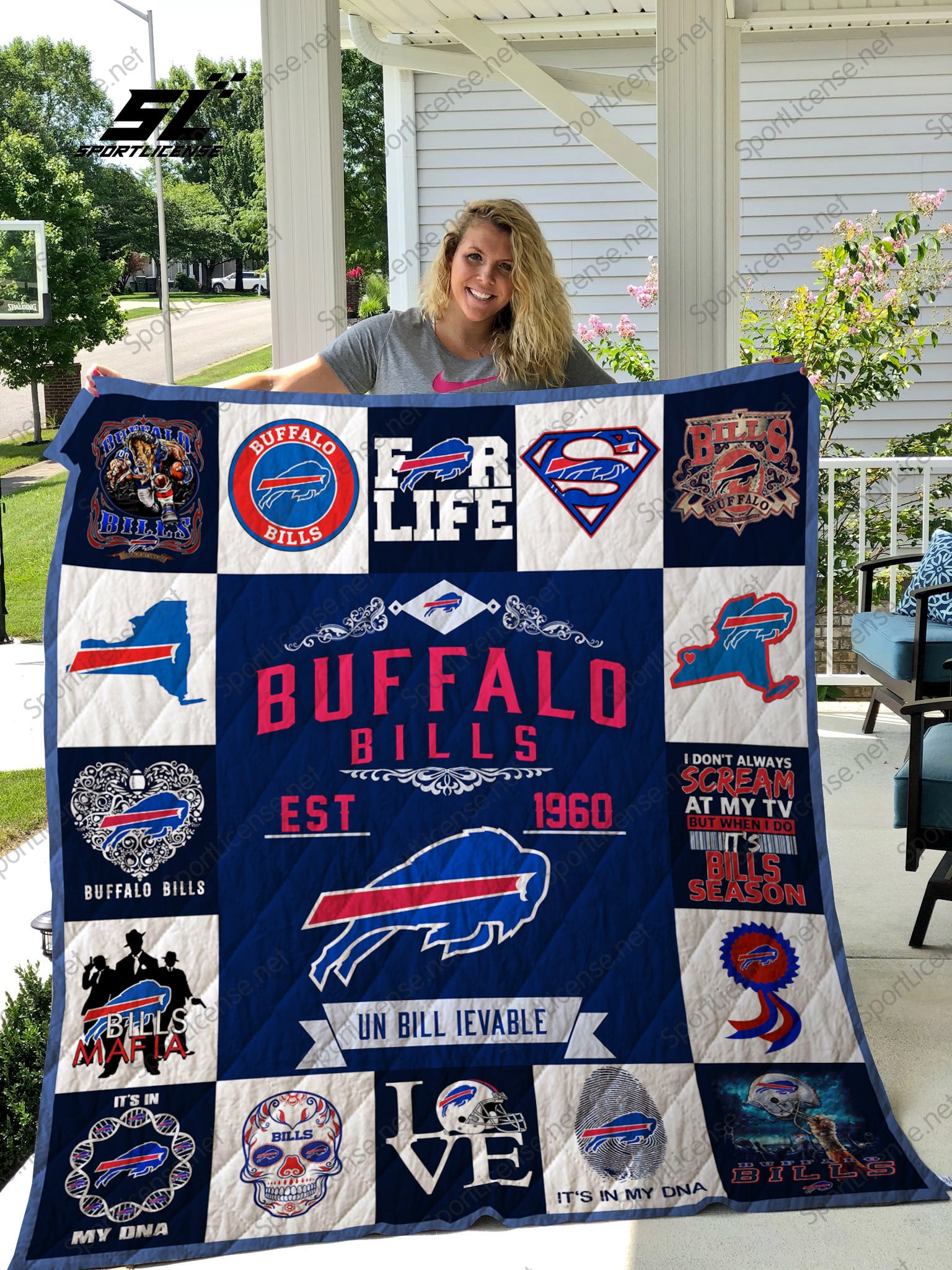 Buffalo Bills Blanket Quilt Rze1