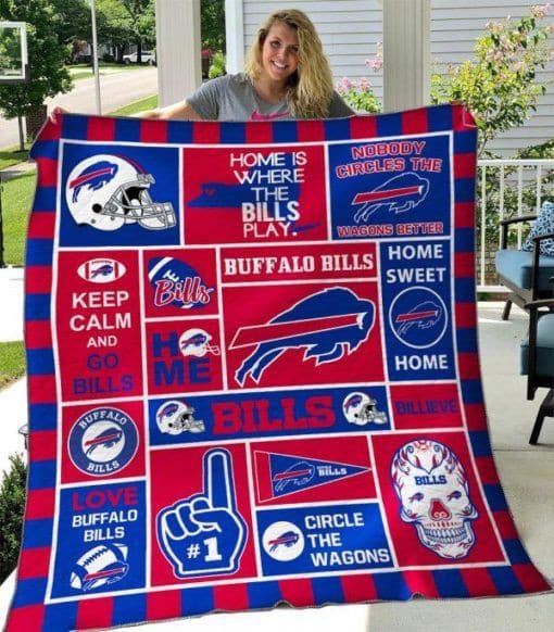 Buffalo Bills 2 Blanket Quilt Rze1