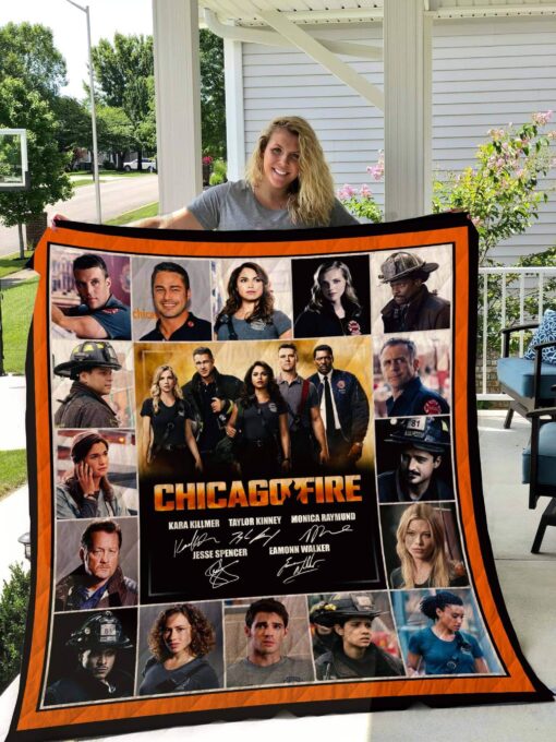 Chicago Fire Blanket Quilt Rze2