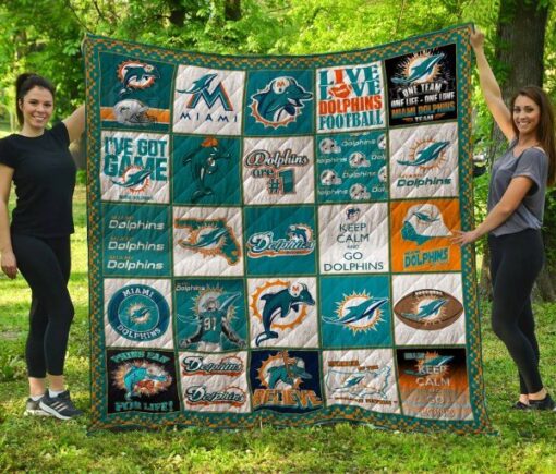 Miami Dolphins 3 Blanket Quilt B23