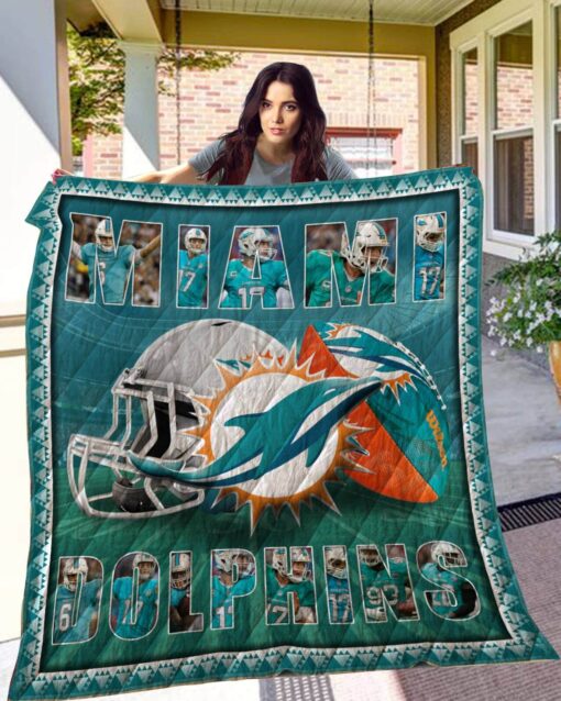 Miami Dolphins 6 Blanket Quilt M08