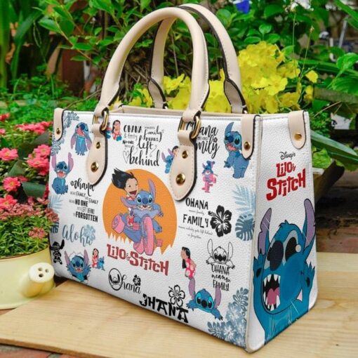 Lilo and Stitch Funny Lover Leather Bag Rze1