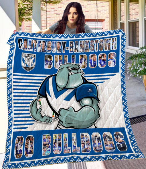 Canterbury Bankstown Bulldogs 2 Blanket Quilt Rze1