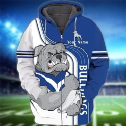 Canterbury Bankstown Bulldogs Hoodie Zip Hoodie 3D Rze1