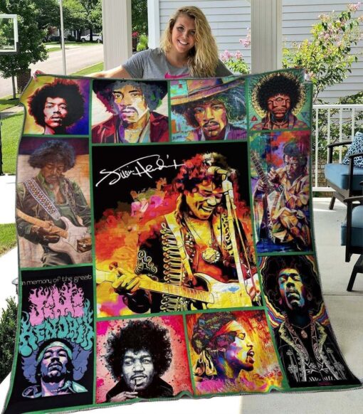 Hendrix Jimi Blanket Quilt Rze