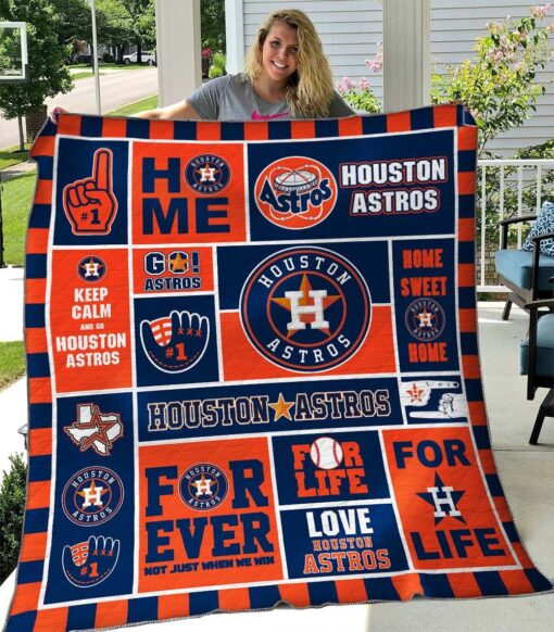 Houston Astros 2 Blanket Quilt Rze1