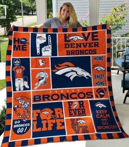 Denver Broncos 2 Blanket Quilt Rze1