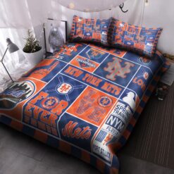 New York Mets Quilt Bedding Set TH21