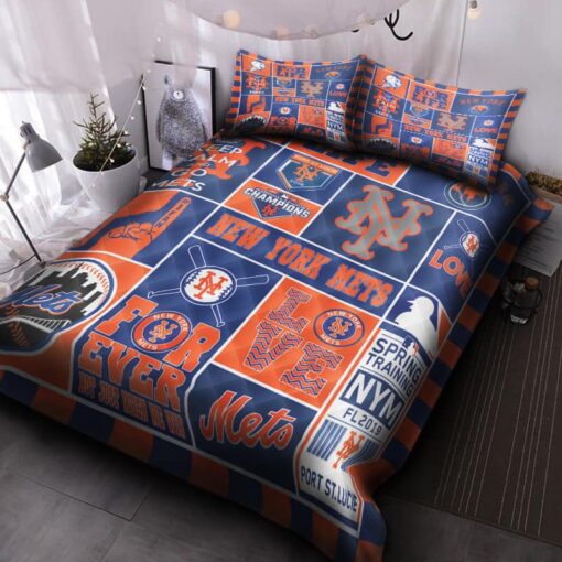New York Mets Quilt Bedding Set TH21