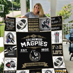 Collingwood Magpies Lover Blanket Quilt TN