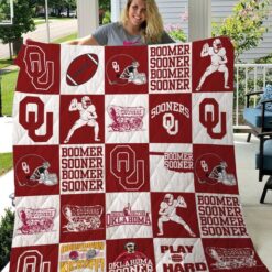 Oklahoma Sooners a0 Blanket Quilt Rze1