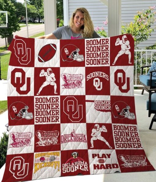 Oklahoma Sooners a0 Blanket Quilt B19