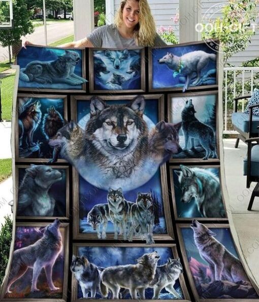 Wolf Love Blanket Quilt Rze1
