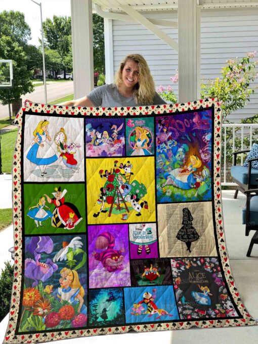 Alice in Wonderland Blanket Quilt Rze1