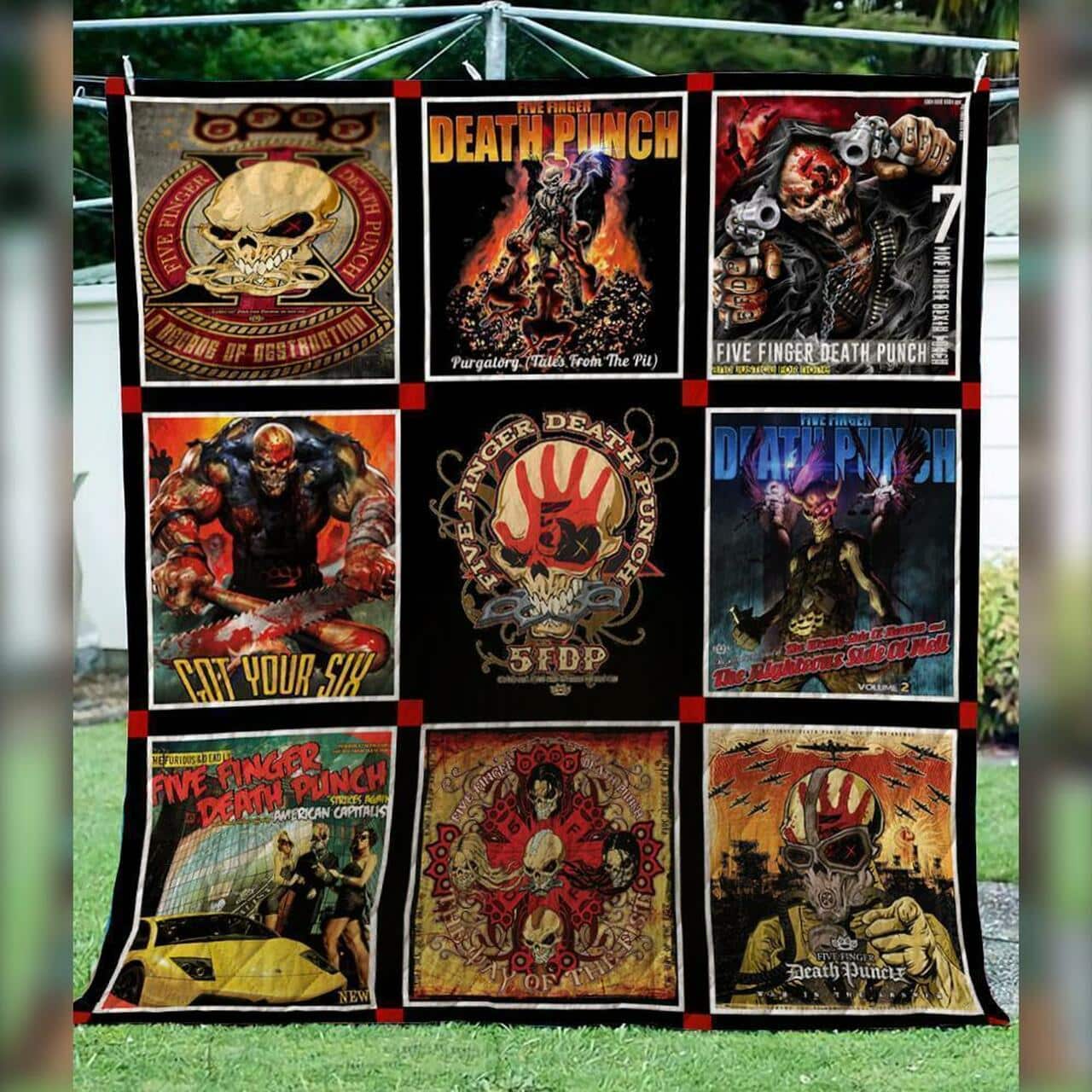 Five Finger Death Punch 2 Blanket Quilt Rze1