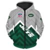 New York Jets Hoodie Zip Hoodie 3D Rze1