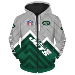 New York Jets Hoodie Zip Hoodie 3D Rze1