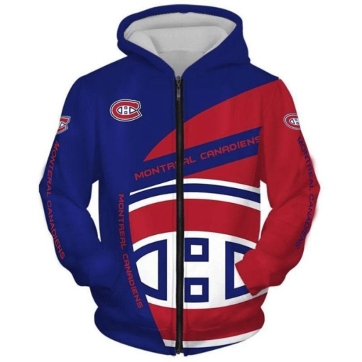 Montreal Canadiens 2 Hoodie Zip Hoodie 3D Rze1
