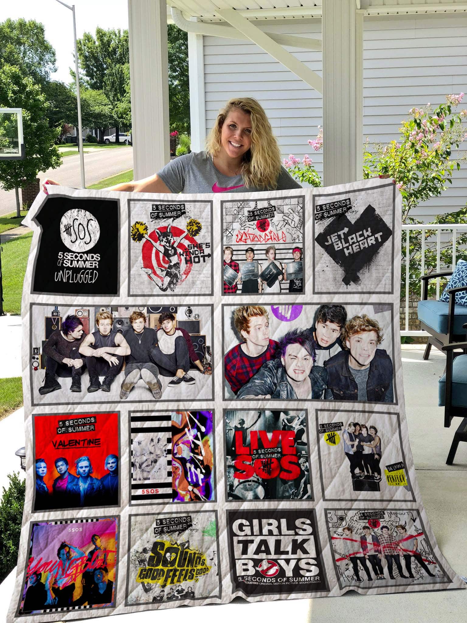 5 Seconds Of Summer Blanket Quilt Rze1