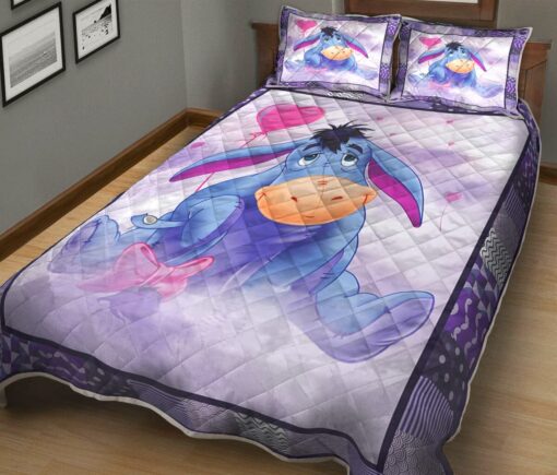 Eeyore Cute Love Quilt Bedding Set Rze1
