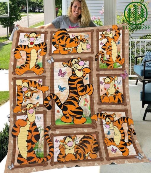 Tigger Winnie The Pooh Cute Blanket Quilt Rze1
