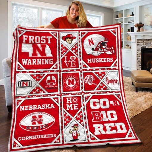 Nebraska Cornhuskers i0 Blanket Quilt Rze1