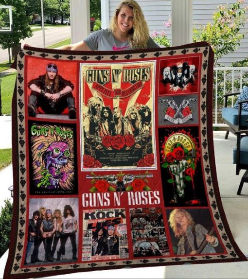 Guns N' Roses Quilt Blanket Quilt Rze1