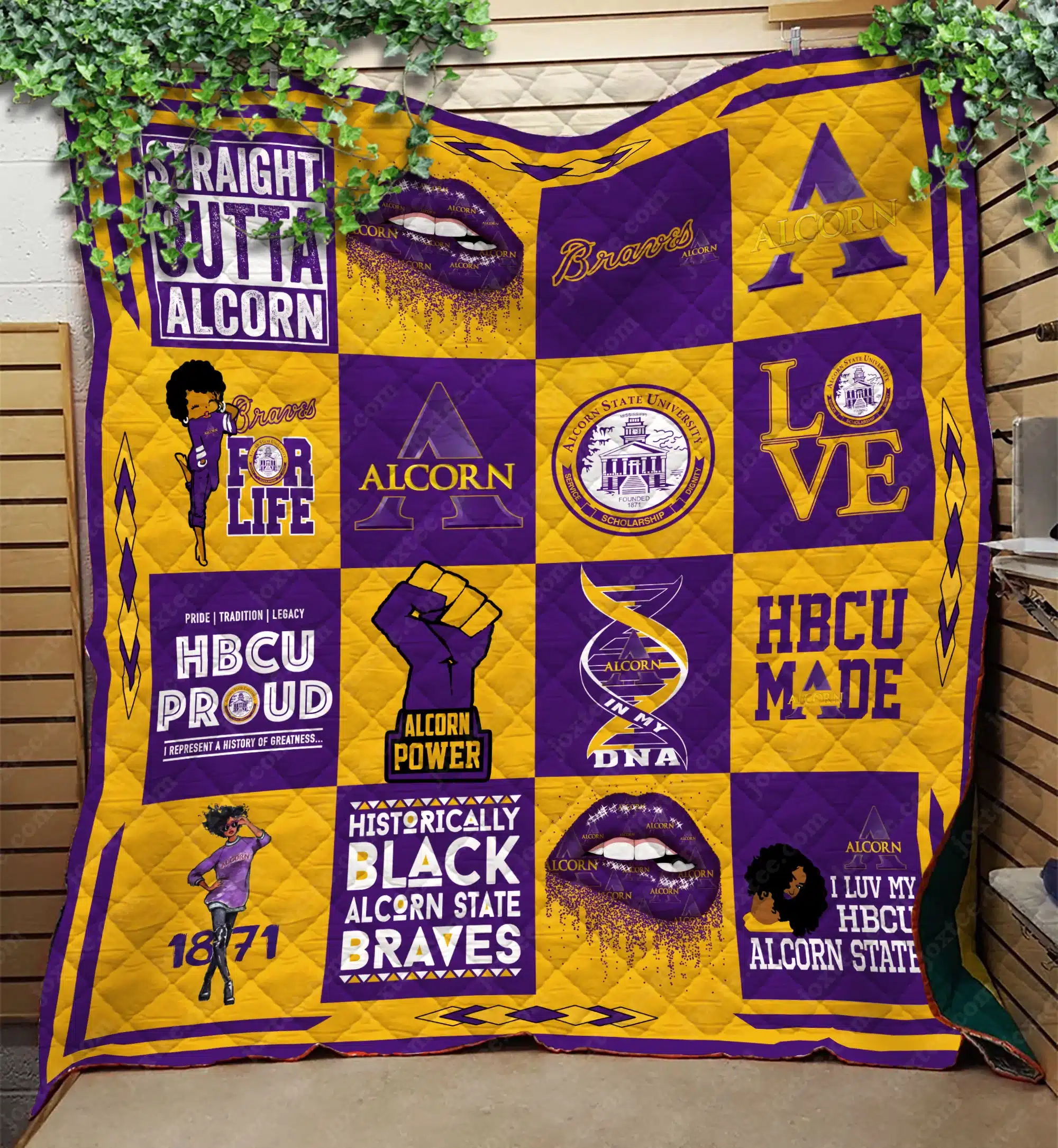 Alcorn State Blanket Quilt CCHU