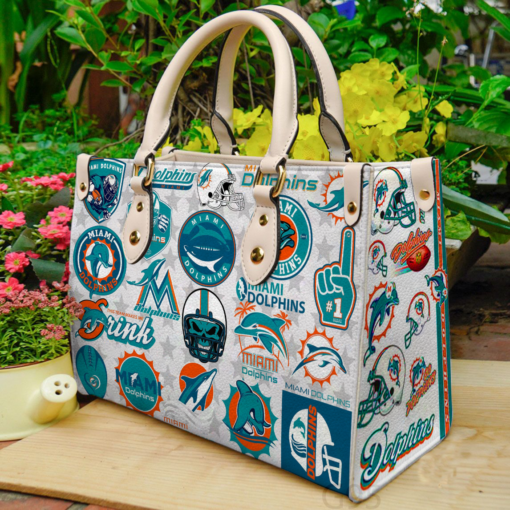 Miami Dolphins 2 Leather Bag M08