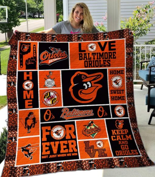 Baltimore Orioles Blanket Quilt TH21