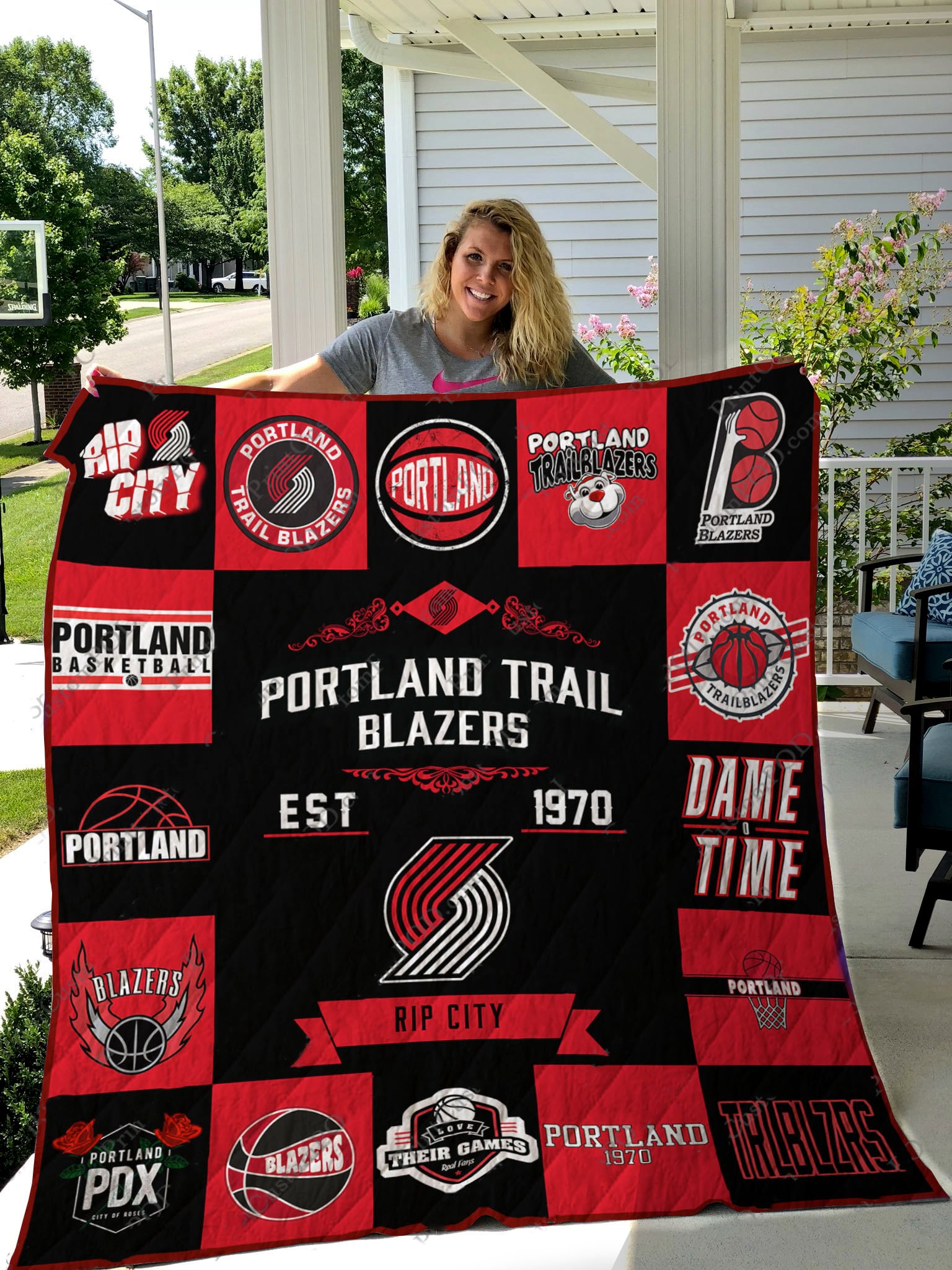 Portland Trail Blazers Blanket Quilt Rze2
