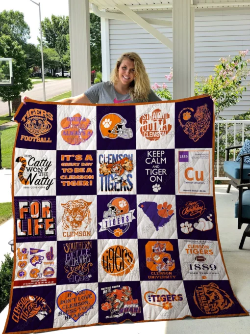 Clemson Tigers Quilt  Blanket B21