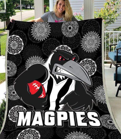 Collingwood Magpies Quilt Blanket Rze2