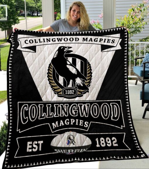 Collingwood Magpies Quilt Blanket Quilt Rze2