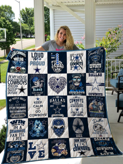 Dallas Cowboys Quilt  Blanket Quilt Rze2