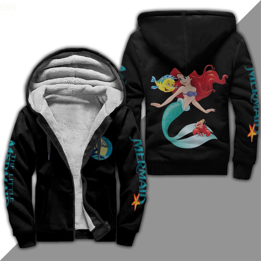 The Little Mermaid Fleece Jacket Rze1