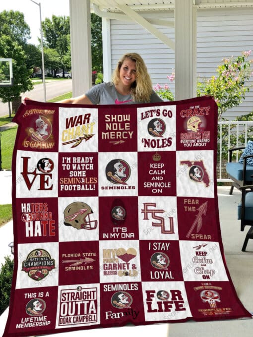 Florida State Seminoles Quilt Blanket Rze1
