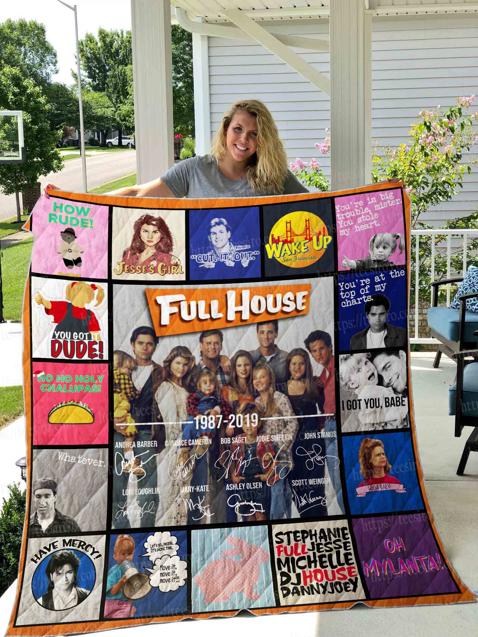 Full House Show Blanket Quilt Rze2