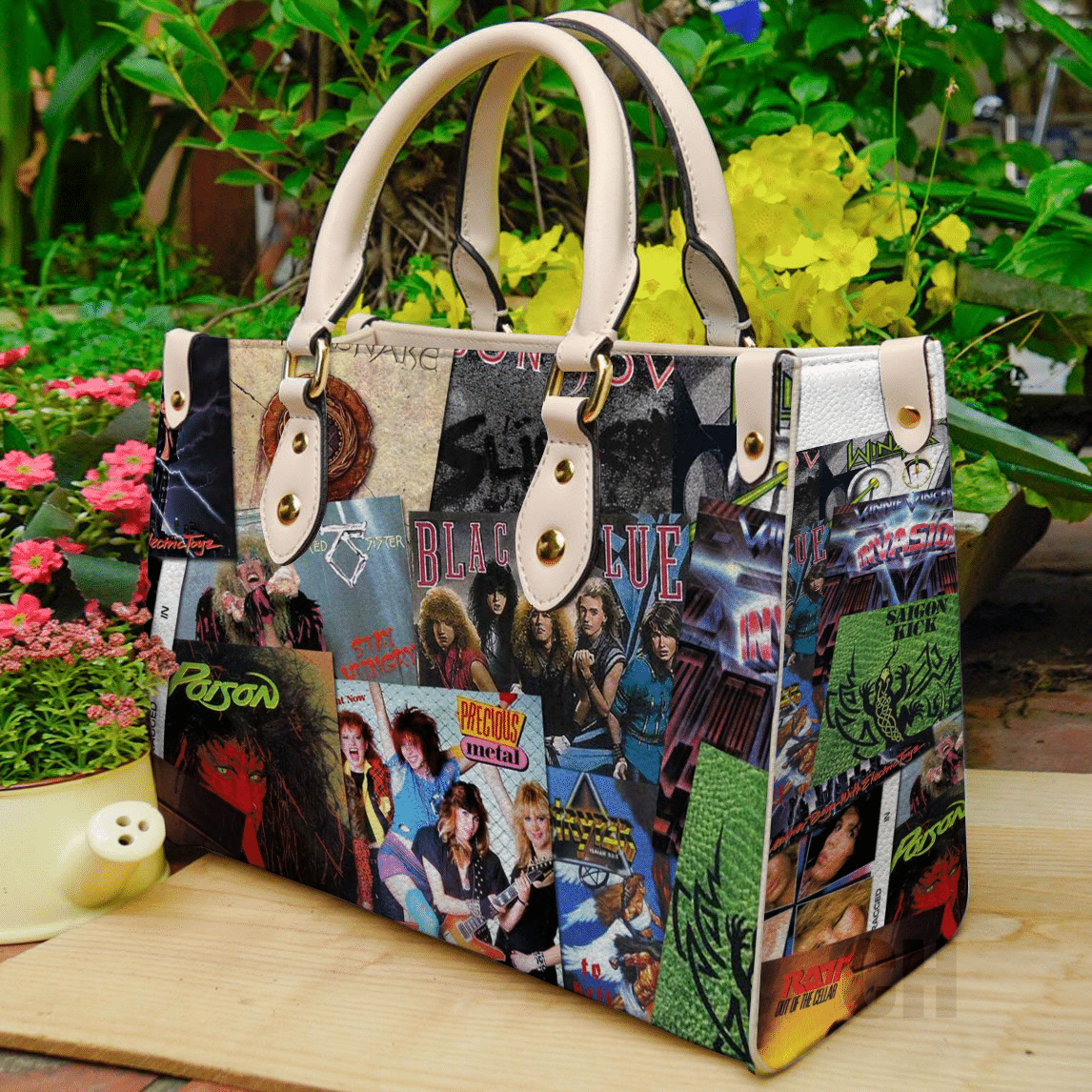 Glam Metal  Leather Bag Rze2