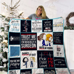 Grey’s Anatomy lover Blanket Quilt Rze2