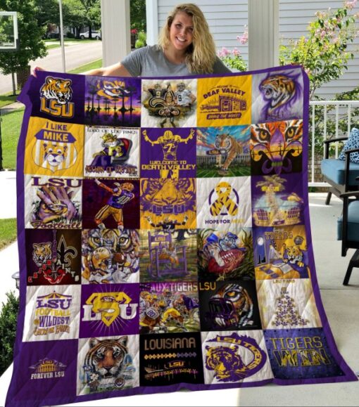 LSU Tigers Lover Blanket Quilt Rze2