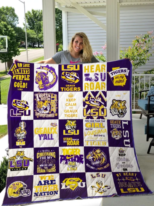 LSU Tigers Quilt  Blanket Quilt Rze2