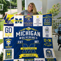 Michigan Wolverines Blanket Quilt Rze2