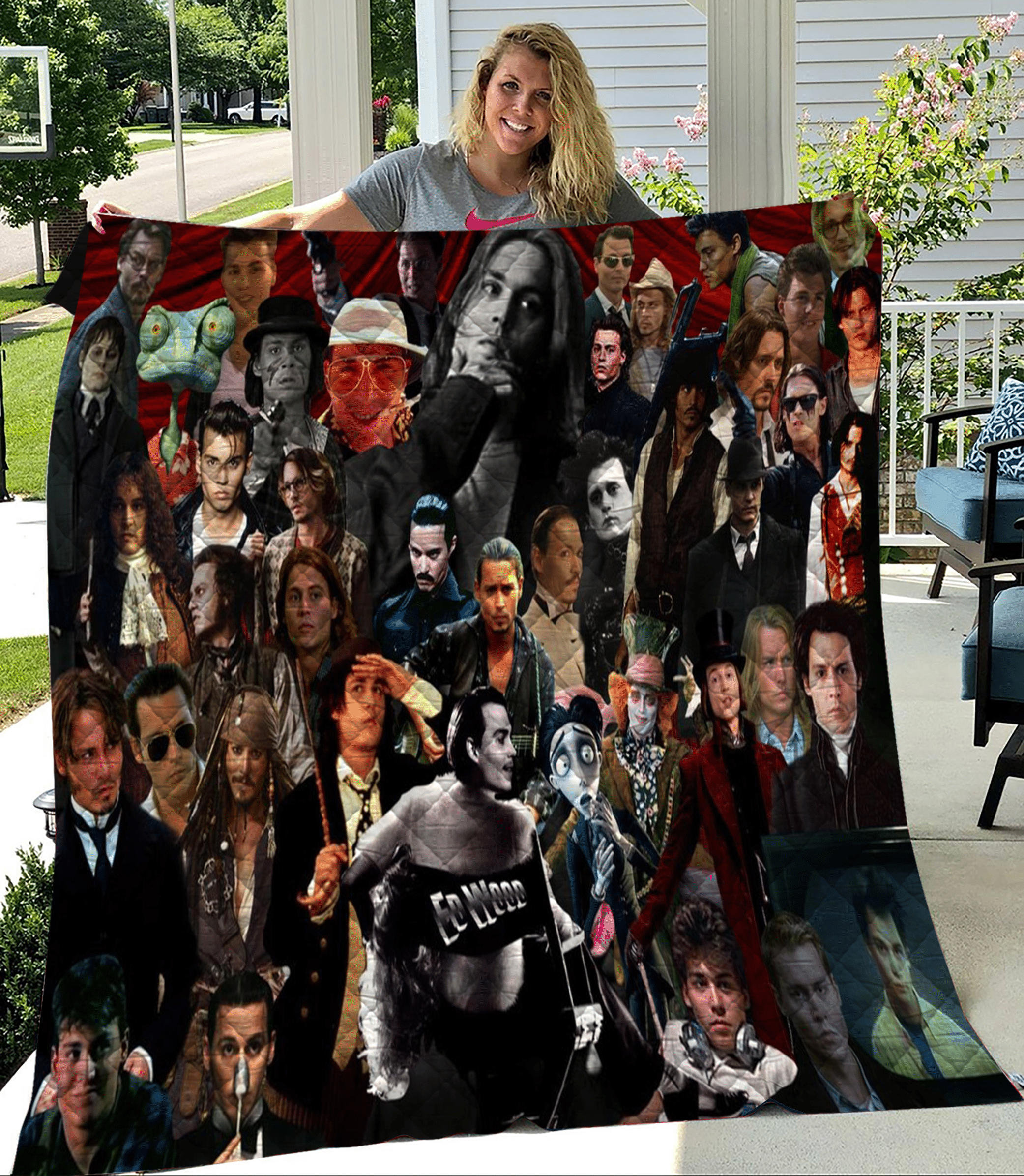 Johnny Depp Love 1 Blanket Quilt Rze1
