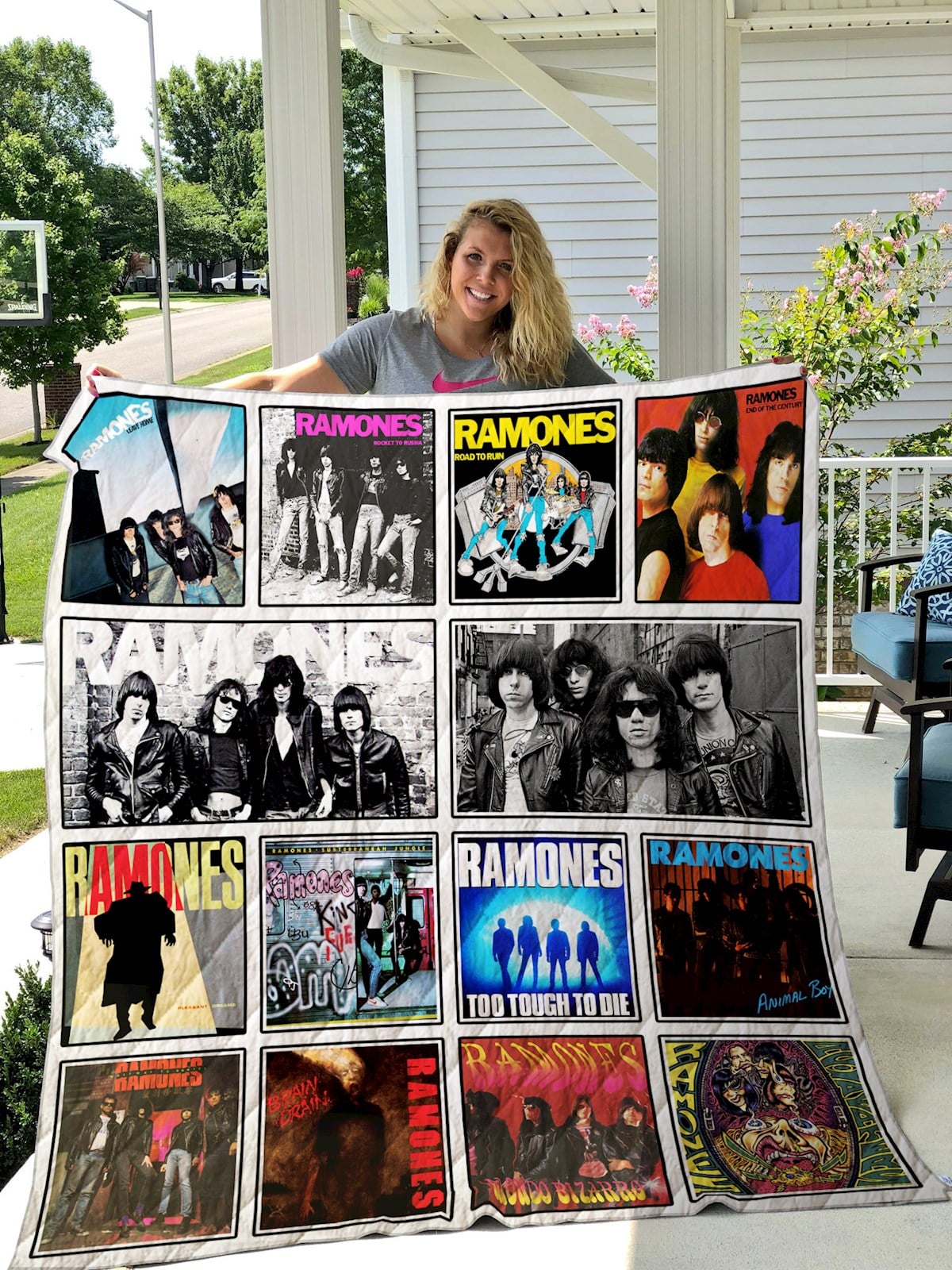 Ramones  Band Blanket Quilt Rze2