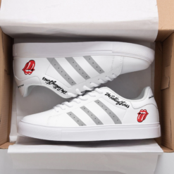 The Rolling Stones White Skate Shoes Rze2