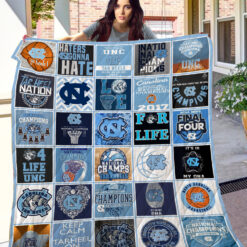Tar Heels Love Quilt Blanket Quilt Rze2