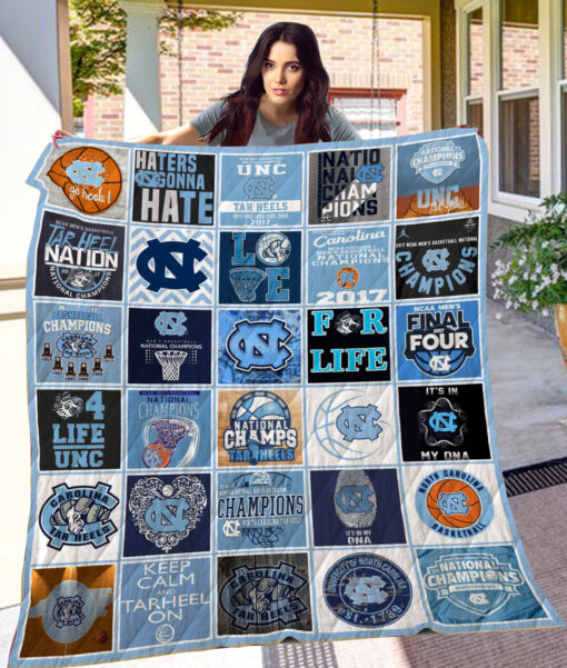 Tar Heels Love Quilt Blanket Quilt Rze2